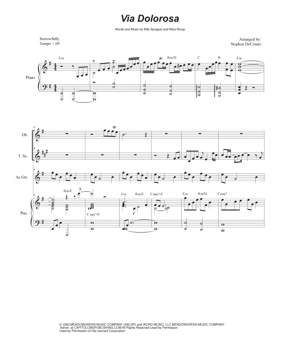 Via Dolorosa (arr. Stephen DeCesare)