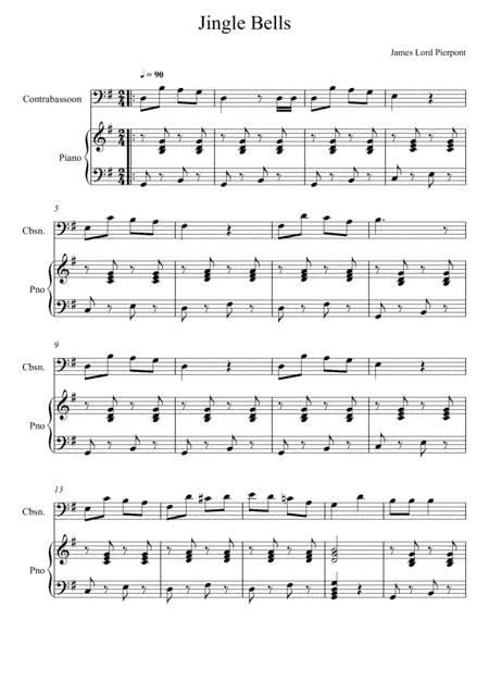 James Lord Pierpont - Jingle Bells (ContraBassoon Solo) (arr. André Laitano)