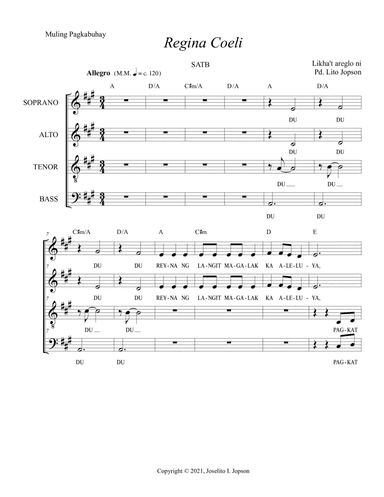 Regina Coeli (SATB)