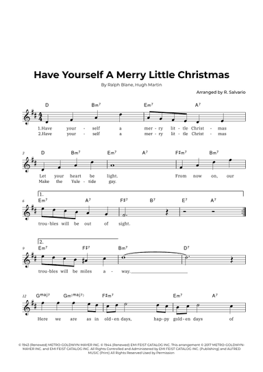 Have Yourself A Merry Little Christmas (arr. R. Salvario)