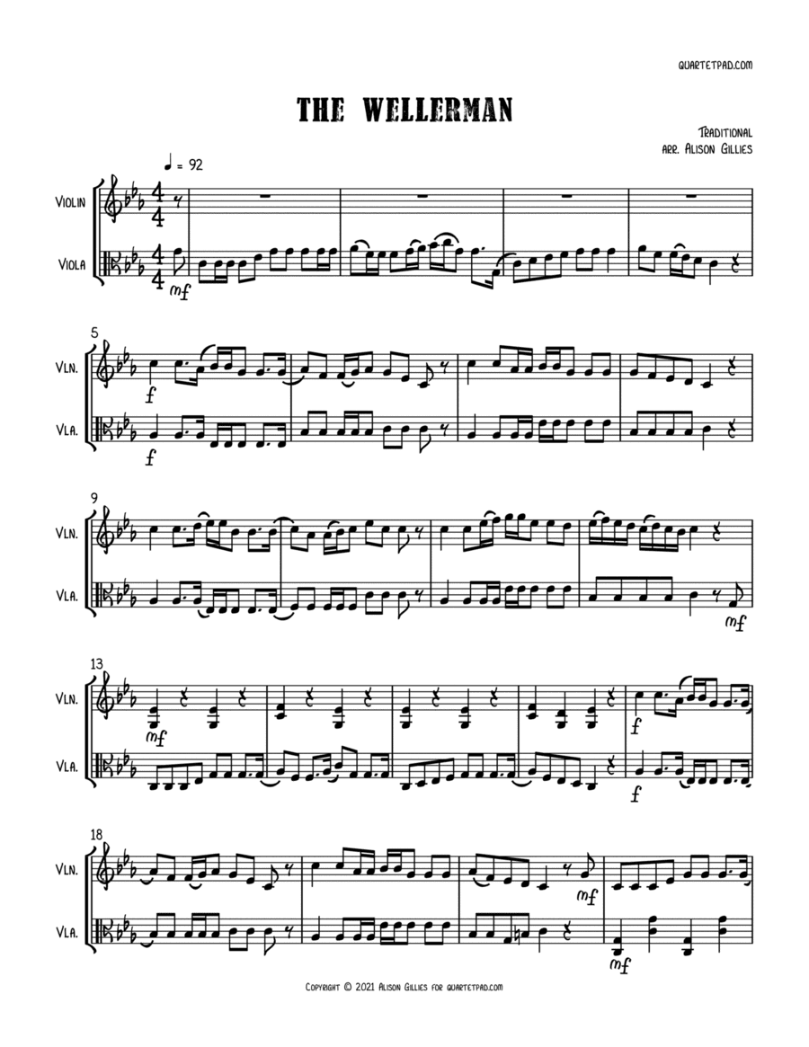 The Wellerman Sea Shanty - Violin & Viola Duet (arr. Alison Gillies)