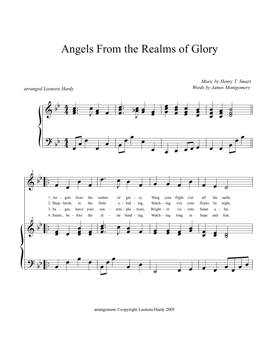 Angels From the Realms of Glory (arr. Leonora Hardy)