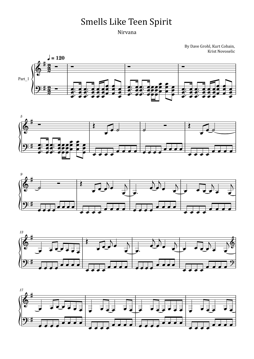 Smells Like Teen Spirit (arr. poon)