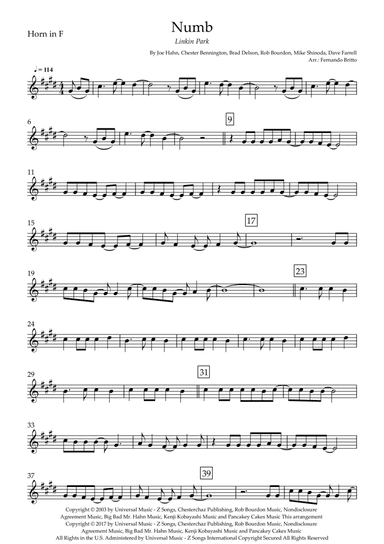 Numb (arr. Fernando Britto)