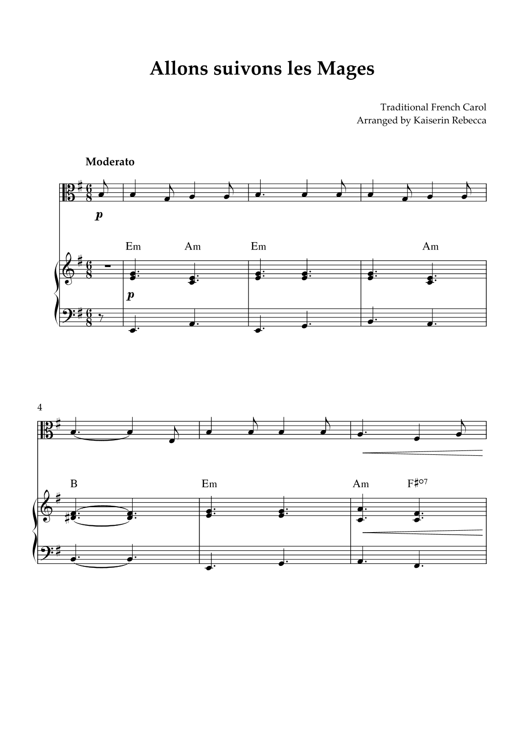 Allons suivons les Mages (arr. Kaiserin Rebecca)