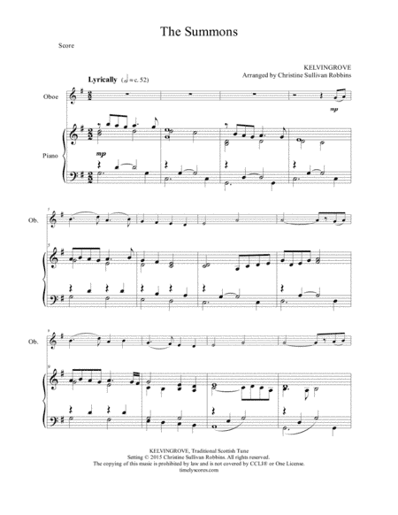 The Summons (arr. Christine Sullivan Robbins)