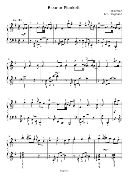 Eleanor Plunkett (arr. Harpoline)