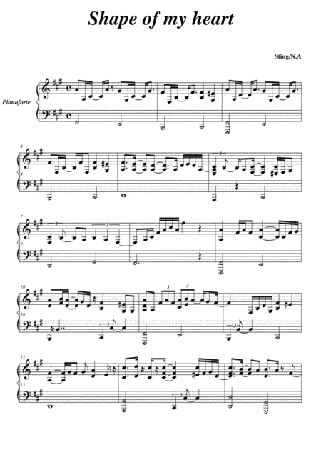 Shape Of My Heart (arr. Nazareno Aversa)