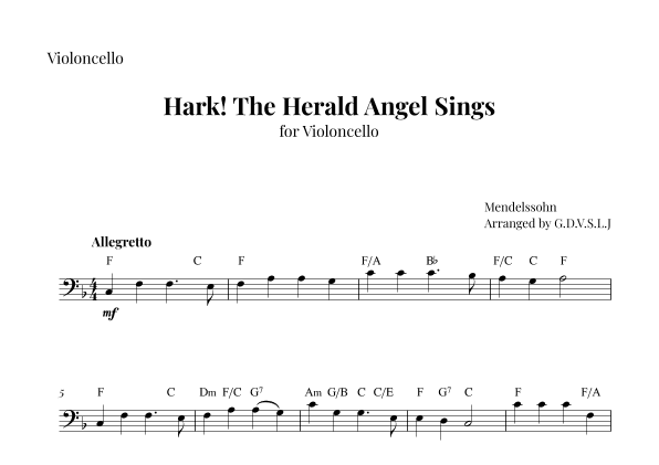 Hark! The Herald Angel Sings (arr. G.D.V.S.L.J)