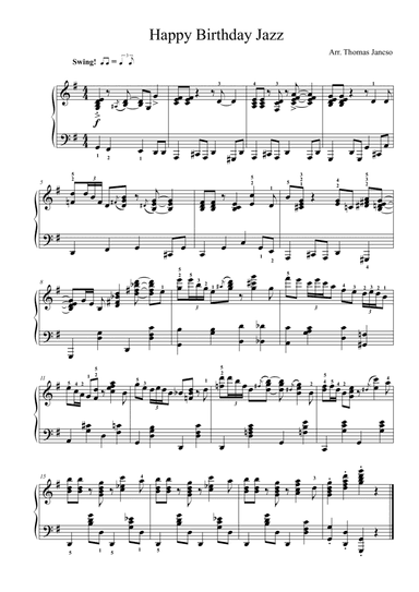 Happy Birthday (Jazz Version) (arr. Thomas Jancso)