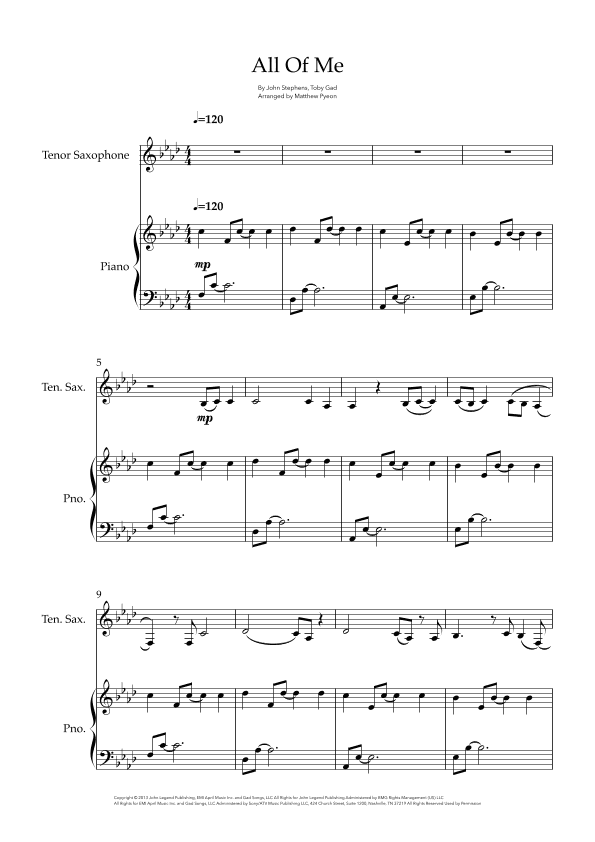 All Of Me (arr. Matthew pyeon)