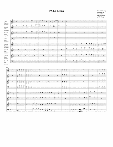 Sonata no.19 a8 (28 Sonate a quattro, sei et otto, con alcuni concerti (1608)) "La Leona" (arrangeme (arr. Gil Garty)