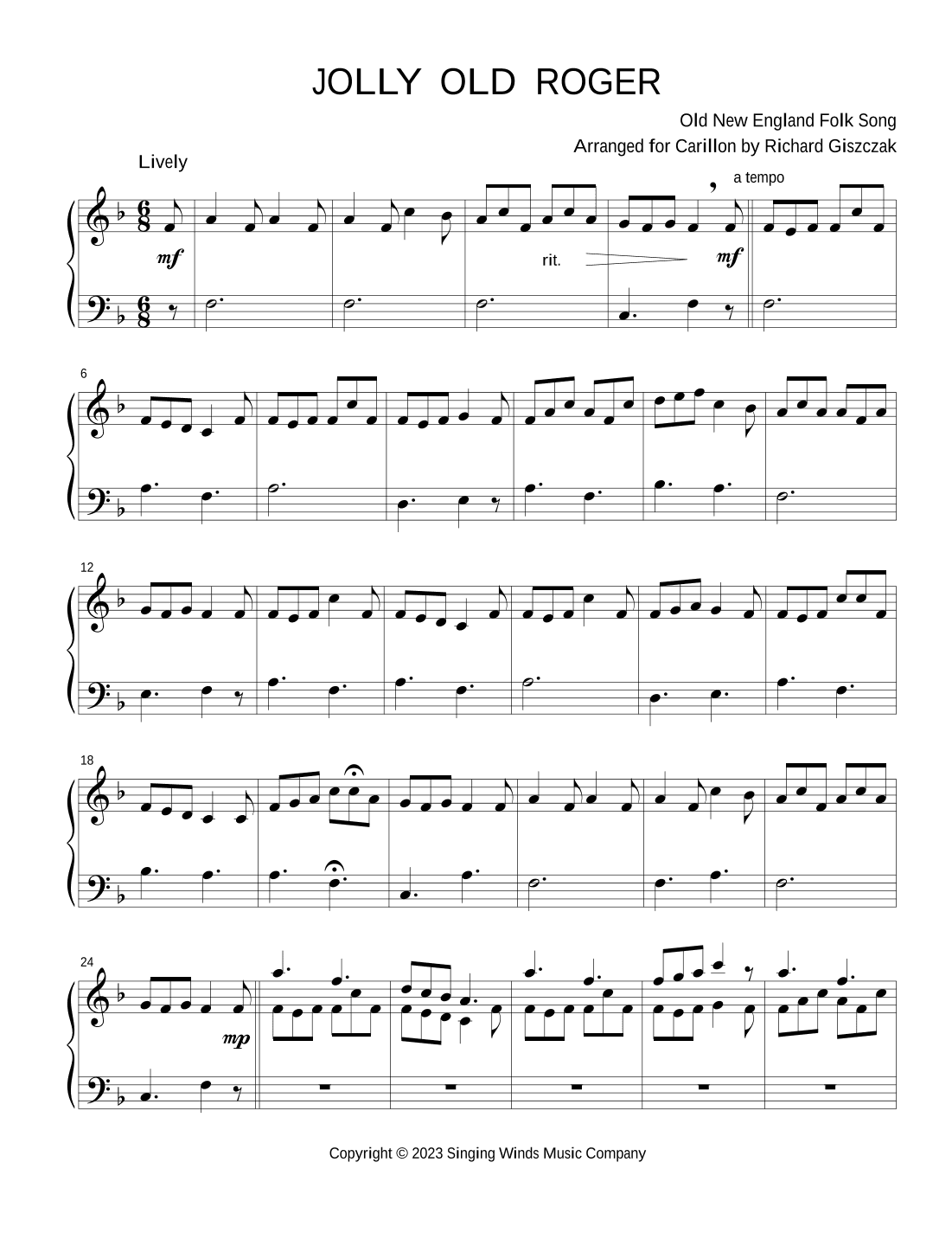 Jolly Old Roger (arr. Richard Giszczak)