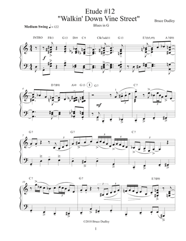 Walkin' Down Vine Street - Etude #12