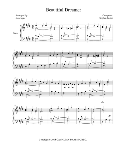 BEAUTIFUL DREAMER (arr. JO ARAÚJO)