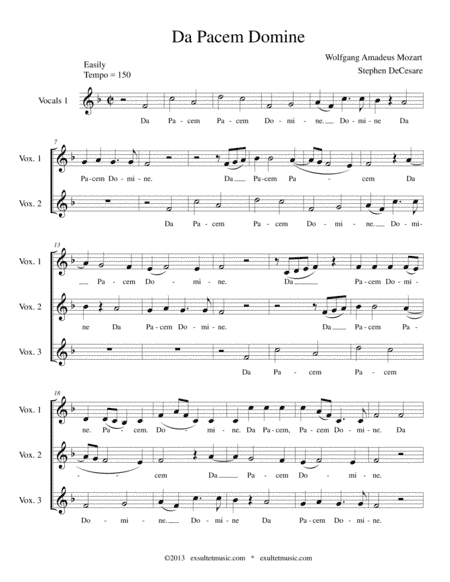Da Pacem Domine (arr. Stephen DeCesare)