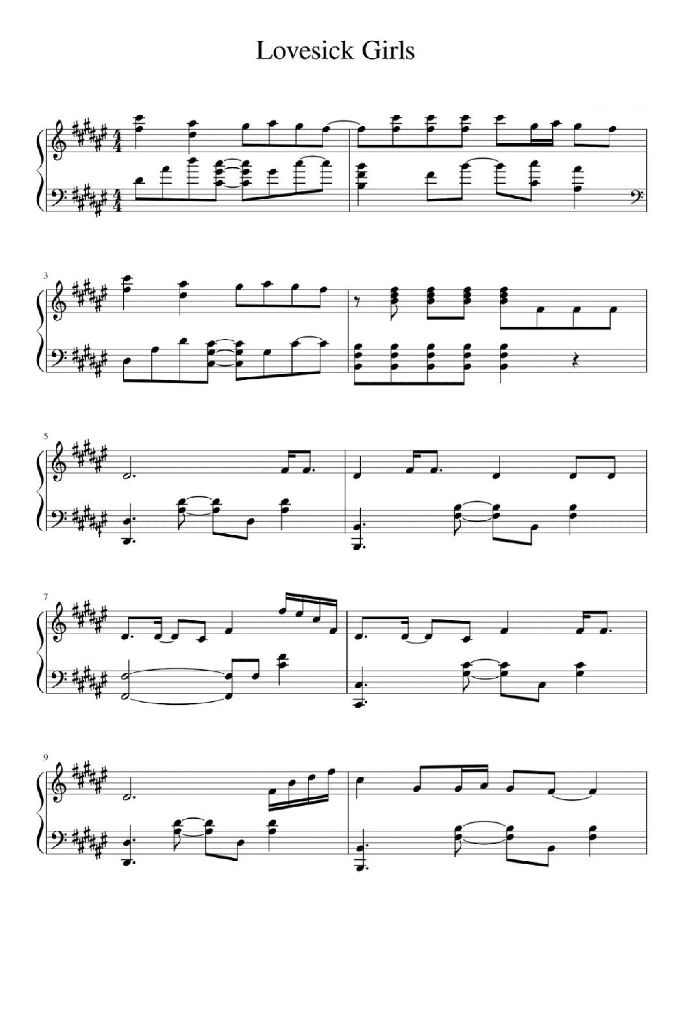 Lovesick Girls (arr. BLACKPINK)