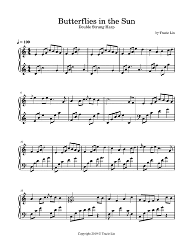 Butterflies in the Sun - Double Strung Harp Solo