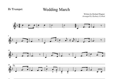 Wedding March (arr. Zachary Corbett)
