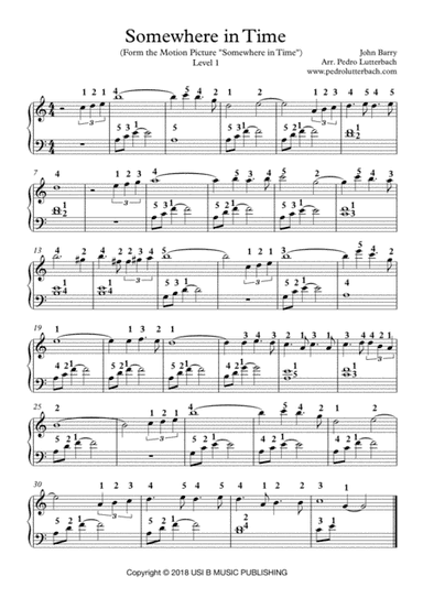 Somewhere In Time (arr. Pedro Lutterbach)