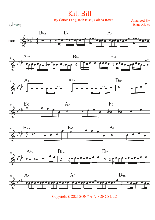 Kill Bill (arr. Rene Alves)