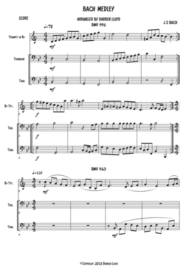 J S Bach Medley - Brass Trio (arr. Darren Lloyd)