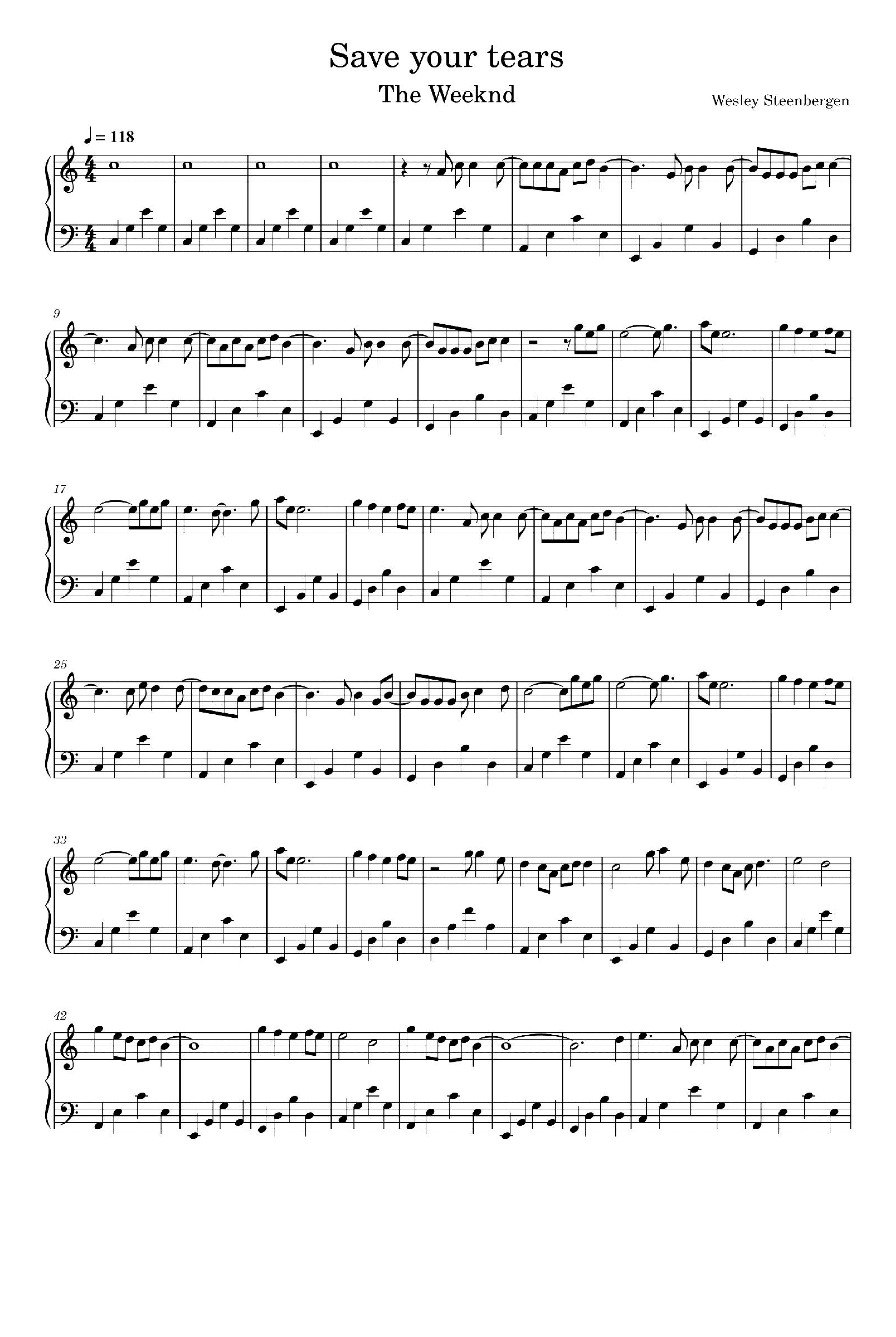 Save Your Tears (arr. The Weeknd)