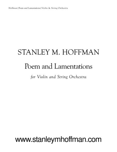 Poem and Lamentations
