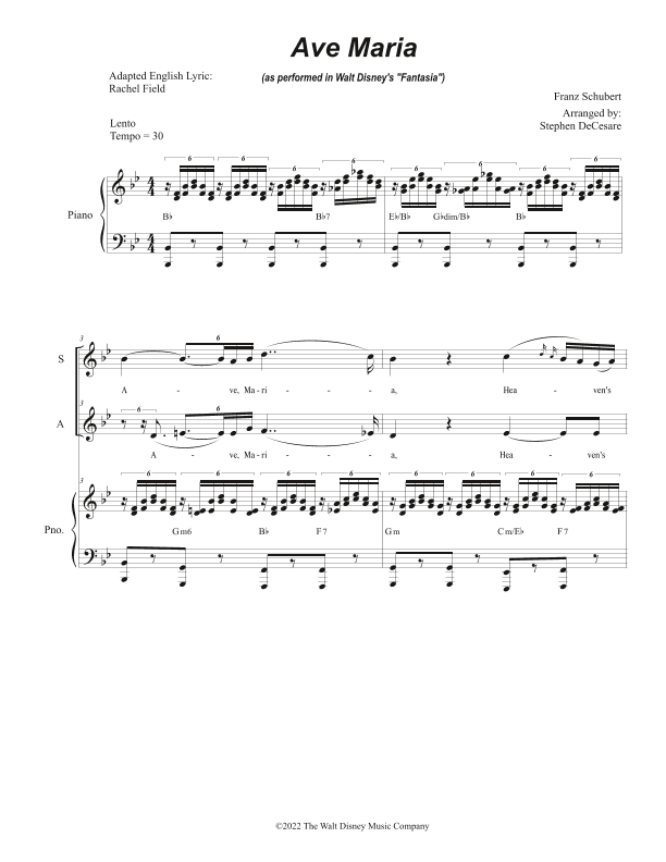Ave Maria, Op. 52 No. 6 (arr. Stephen DeCesare)