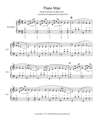 Piano Man (arr. Lynda Fish)