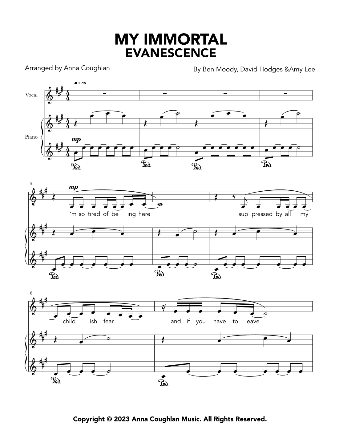 My Immortal (arr. Anna Coughlan)