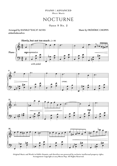 Nocturne Op. 9 No. 2 (arr. Danilo "Daca" Alves)