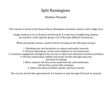 Split Remingtons Warm-up Exercise