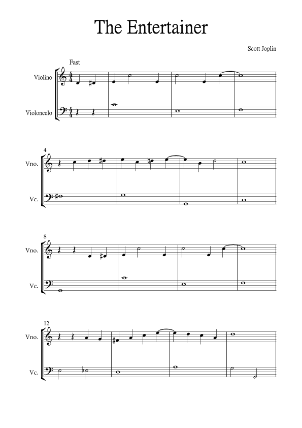 The Entertainer (arr. Jackson Spindler)