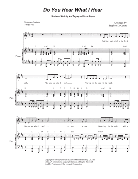 Do You Hear What I Hear (arr. Stephen DeCesare)