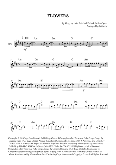 Flowers (arr. Milanov)