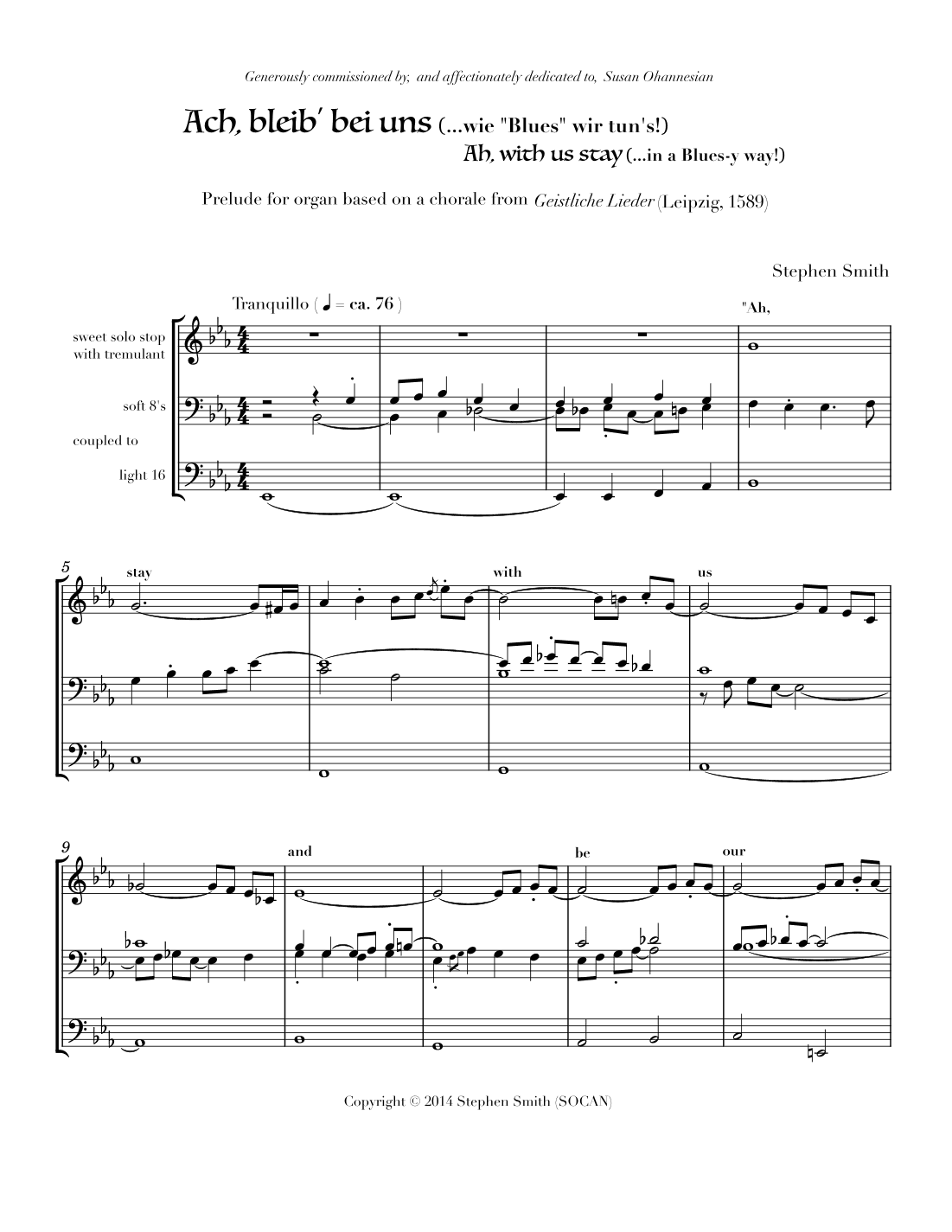 Prelude on "Ach, bleib' bei uns"