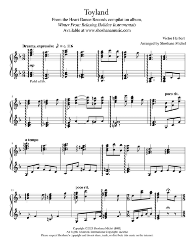 Toyland (arr. Shoshana Michel)
