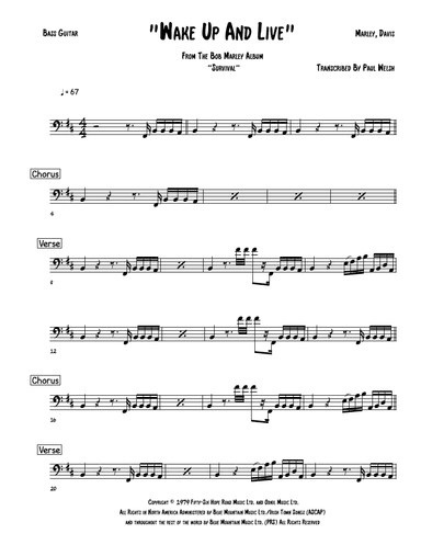 Wake Up And Live (arr. Accubass)