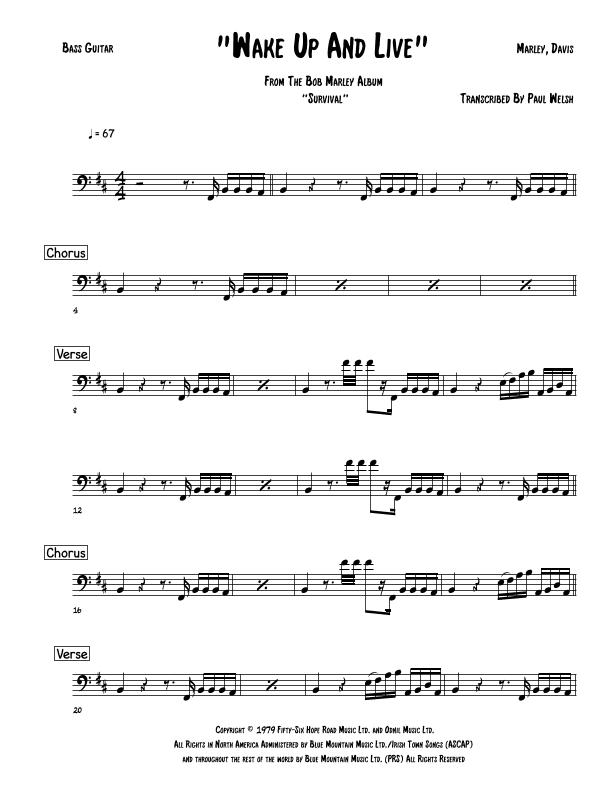 Wake Up And Live (arr. Accubass)