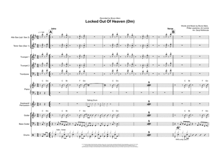 Locked Out Of Heaven (arr. Daryl McKenzie)