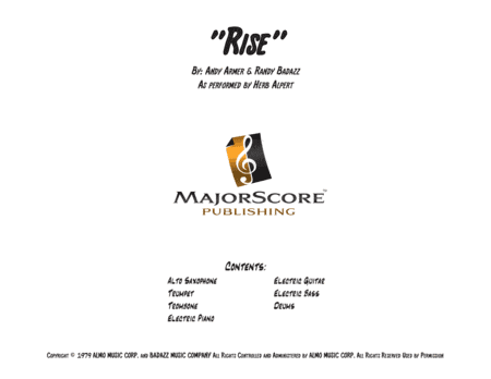 Rise (arr. MAJOR SCORE PUBLISHING TM.)