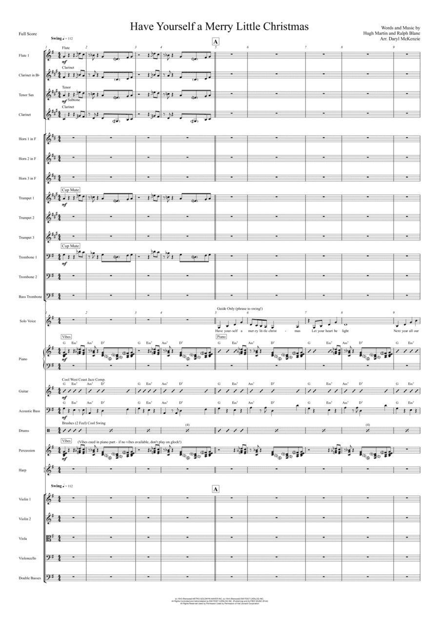Have Yourself A Merry Little Christmas (arr. Daryl McKenzie)