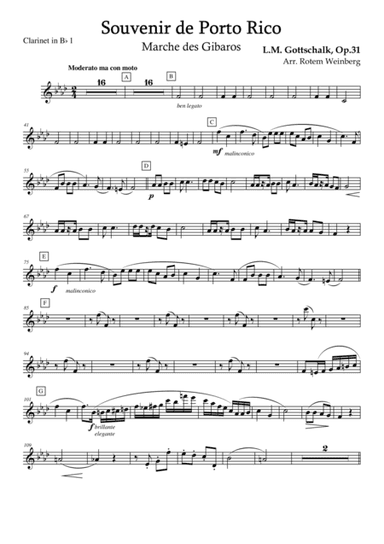 Souvenir de Porto Rico (Clarinet Quartet) (arr. Rotem Weinberg)