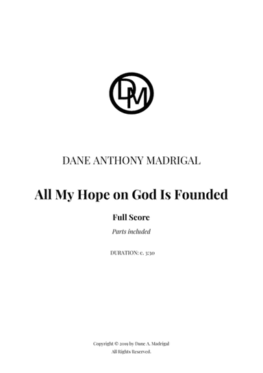 All My Hope on God Is Founded (Full Score & Parts) (arr. Dane Madrigal)