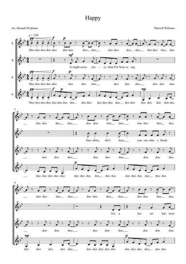 Happy (arr. Hannah Wickham)