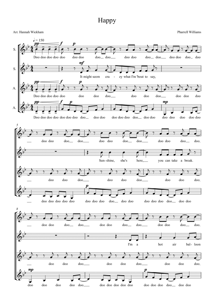 Happy (arr. Hannah Wickham)