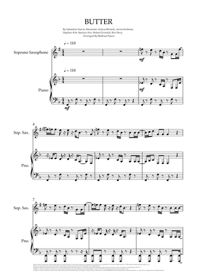 Butter (arr. Matthew pyeon)