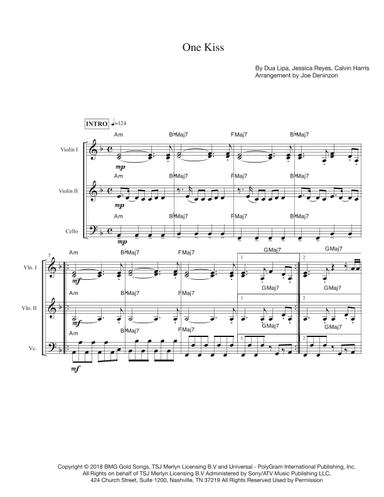 One Kiss (arr. Joe Deninzon)