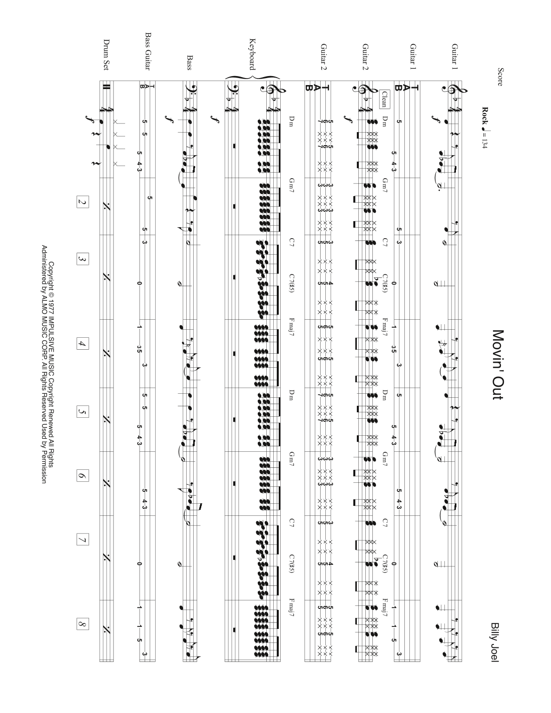 Movin' Out (anthony's Song) (arr. Mark McCarron)